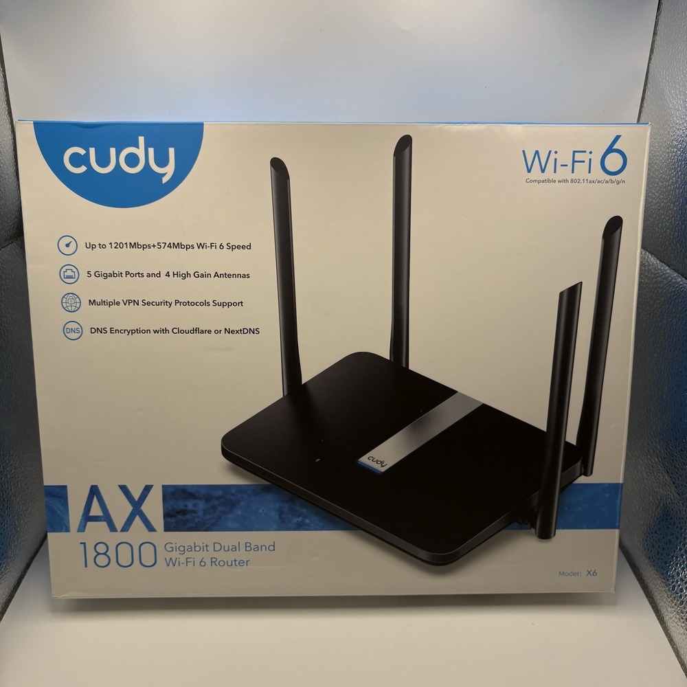 Cudy AX WiFi 6 Mesh Router, AX1800 2.4GHz, 5G Gigabit Wireless Internet Router